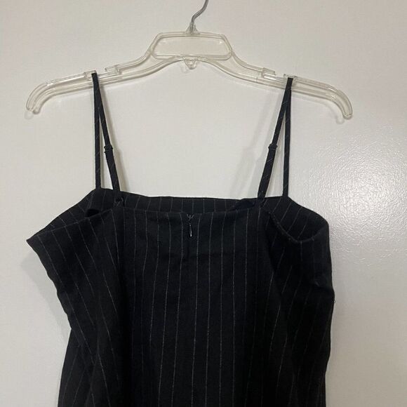NWT forever 21 black pinstripe bodycon mini knit tank dress size Medium - Picture 5 of 6